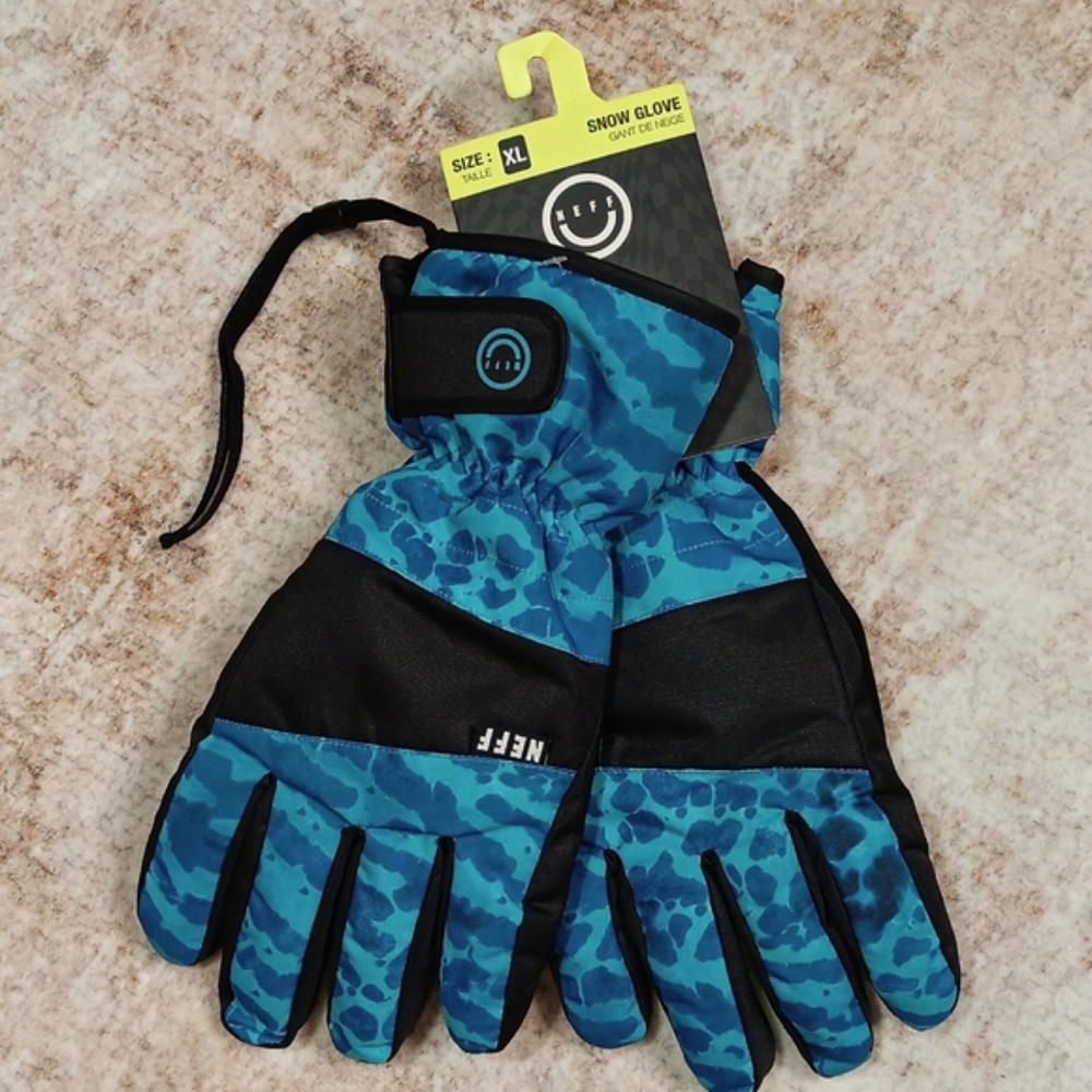 Neff Blue & Black Insulated Snow Gloves NWT